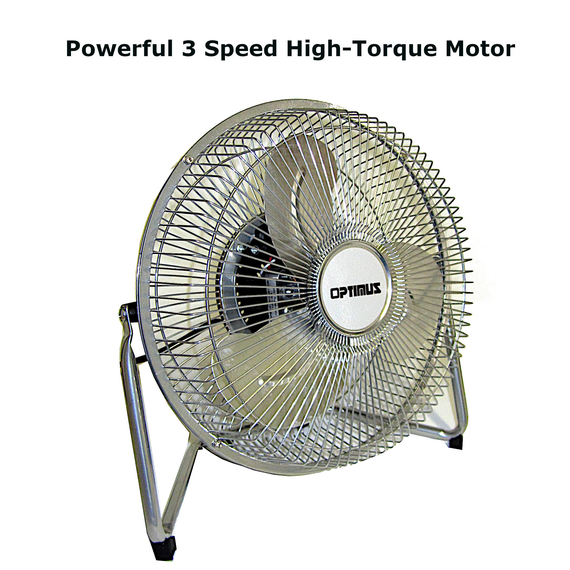 Optimus F-4092 9-Inch Industrial Grade High Velocity Fan, 2 Speeds, All Metal, Wall Mountable