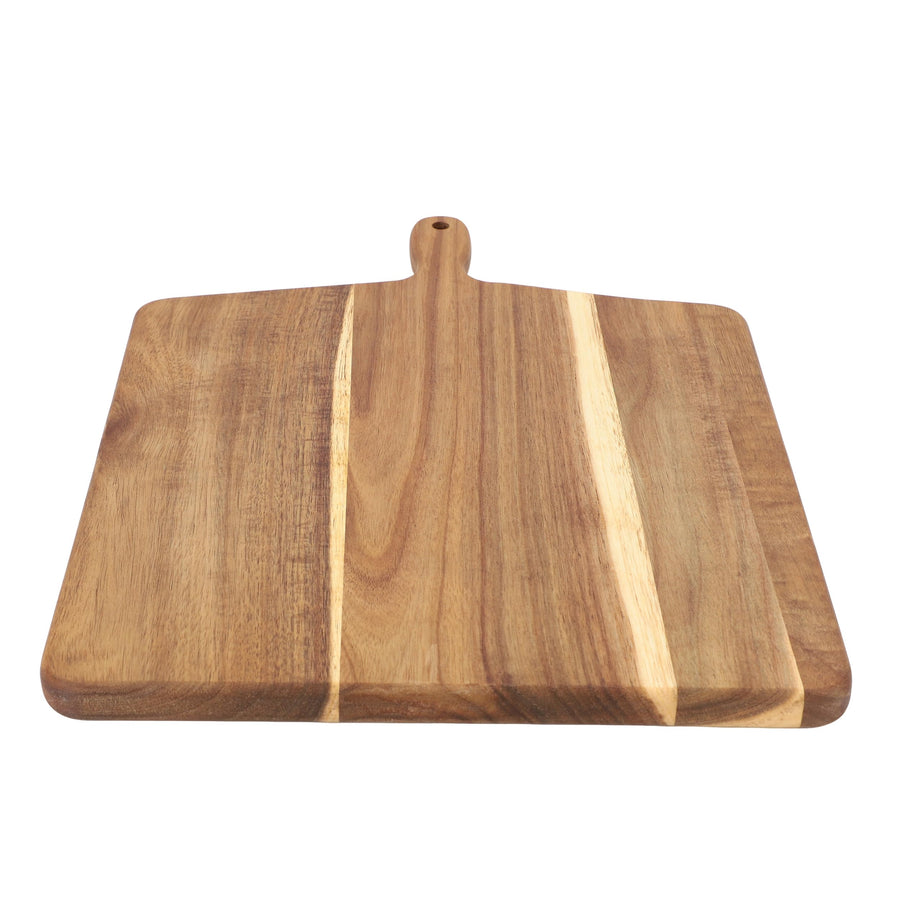 Elama 13-Inch Square Acacia Wood Butcher Block with Handle