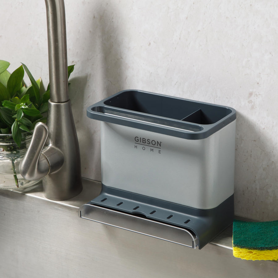 Gibson Home Ledgebrook Stainless Steel Sink Caddy Organizer