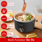 Brentwood HP-3250BK 2.5 Liter Multi-Function Electric Hot Pot Cooker with Ceramic Nonstick - Black
