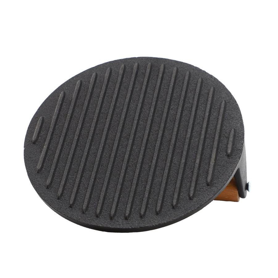 MegaChef MC-1022 7.5 Inch Round Pre-Seasoned Cast Iron Grill Press, 2.2 lb Smash Burger and Bacon Weight
