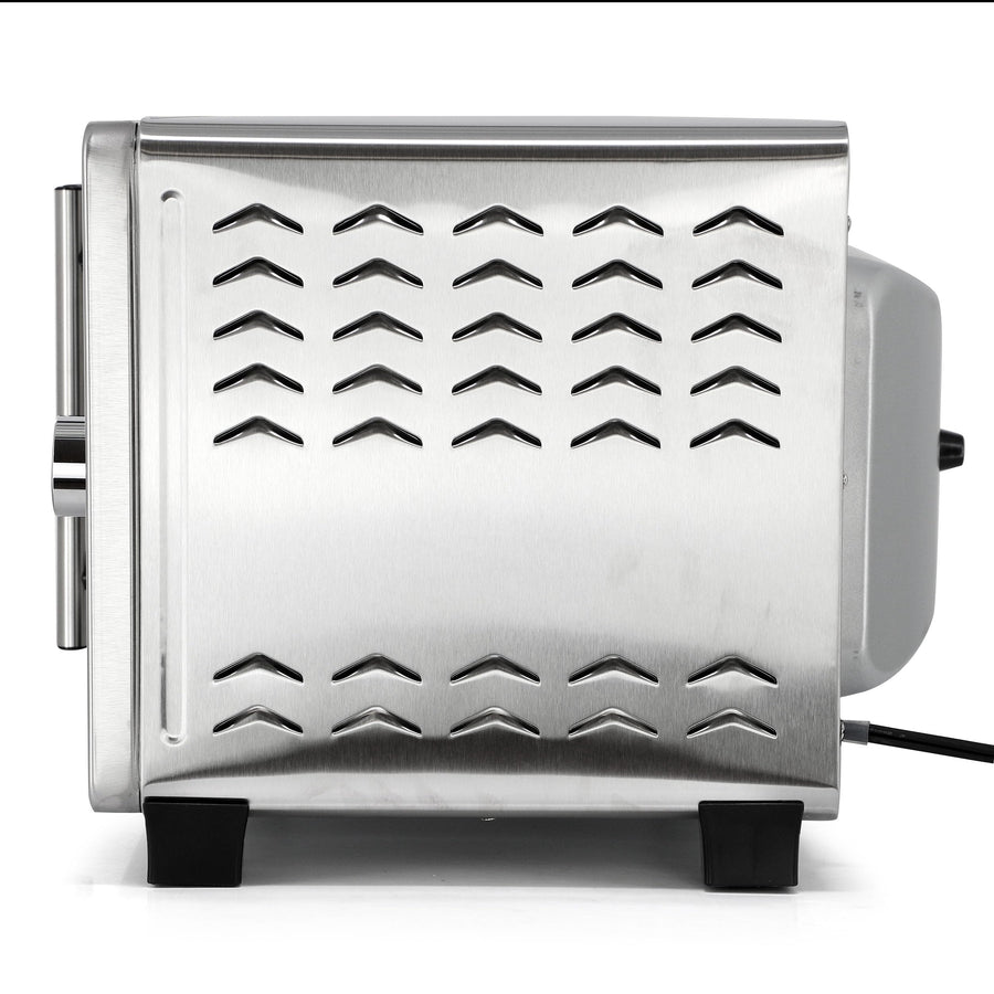 MegaChef 26.4 Quart French Door Stainless Steel Toaster Oven with Bake, Broil & Toast, Temperature & Timer Control