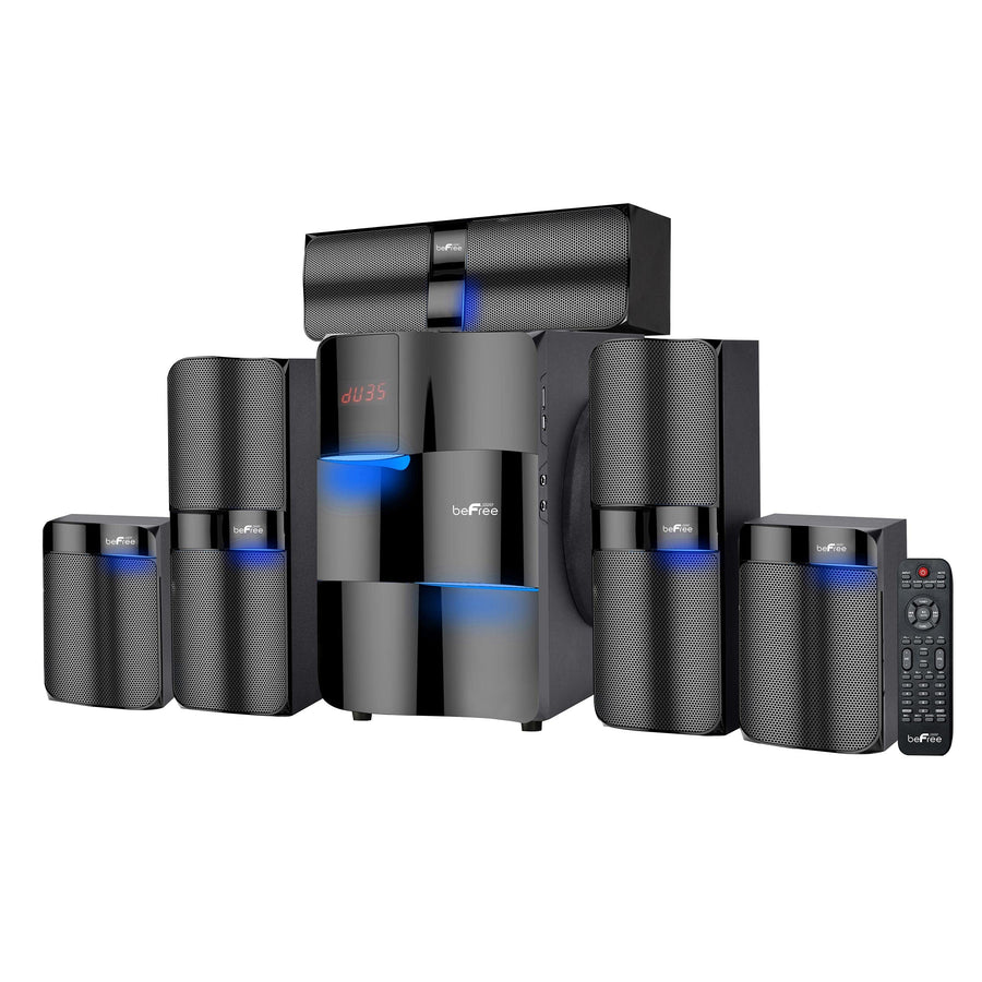 beFree Sound BFS-855 5.1 Channel Surround Sound Bluetooth Speaker System, Black