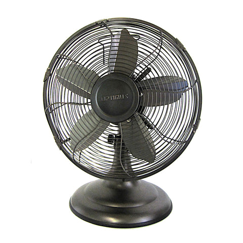 Optimus F-6212A 12-Inch 3-Speed Retro Oscillating Table Fan, Oil-Rubbed Bronze