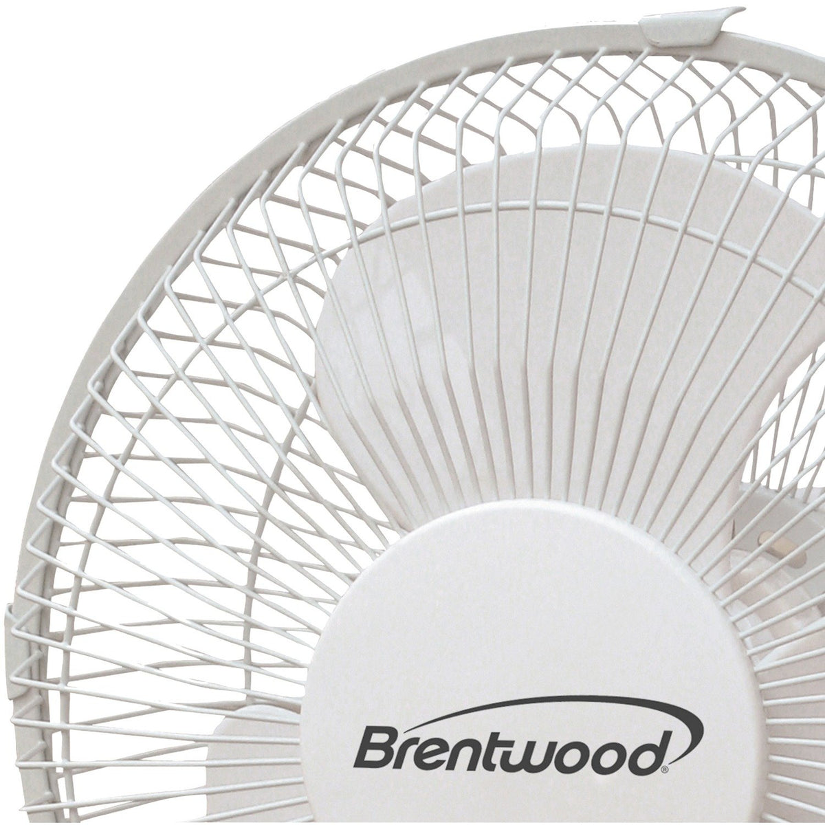 Brentwood Kool Zone F-9DW 9-Inch 2-Speed Oscillating Desk Fan - White, 40W with Adjustable Tilt Head and Carry Handle