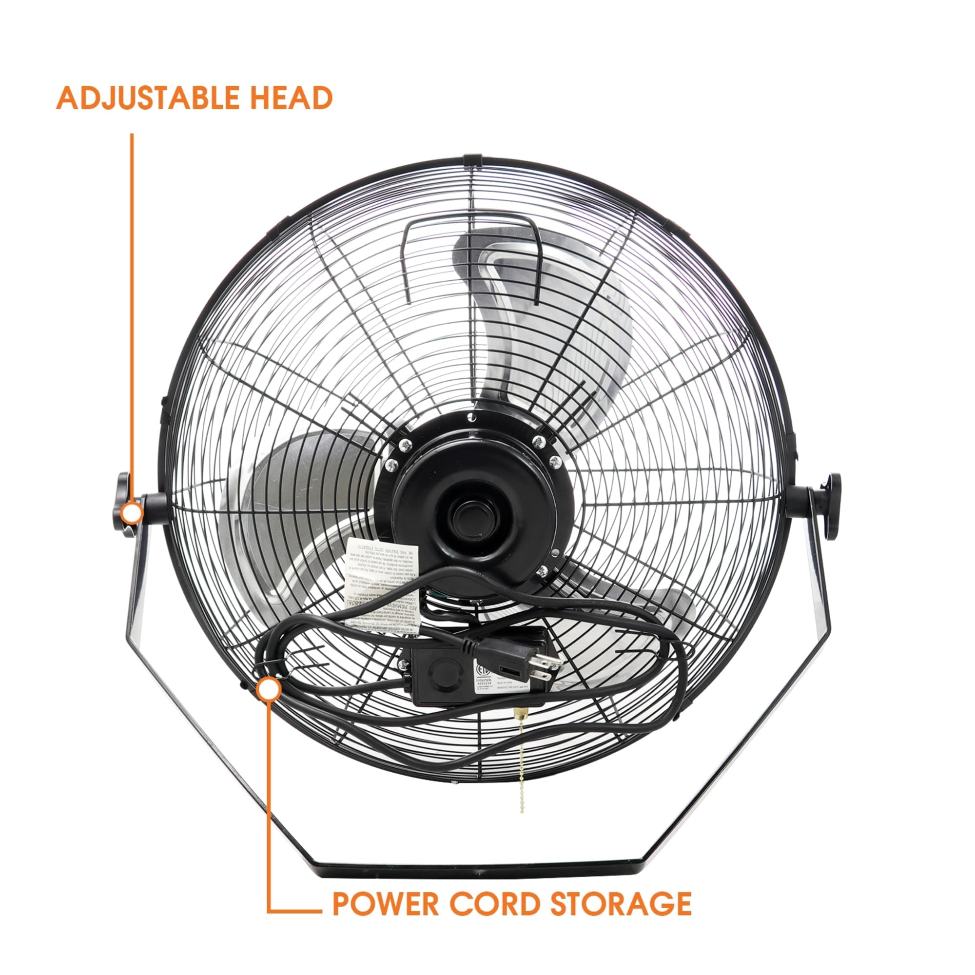 Vie Air Dual-Function 18" Wall-Mountable & Floor Fan – 3-Speed Industrial Air Circulator for Garage, Workshop, Gym & Home
