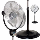 Optimus F-4205 20-Inch 3-Speed Industrial-Grade High-Velocity Oscillating Stand Fan, Chrome Grill