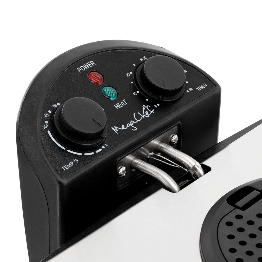 MegaChef 3.17 Quart Electric Oil Deep Fryer with Adjustable Temperature Control & Timer