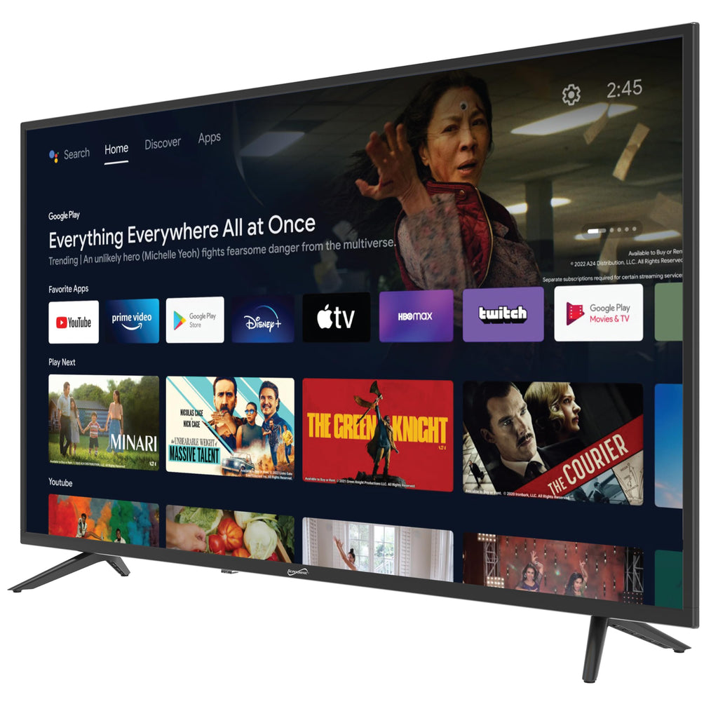 SuperSonic SC-4350GTV 43-Inch 1080p Full HD Smart LED TV - Google Assistant, 3 HDMI, Optical Out, Ethernet