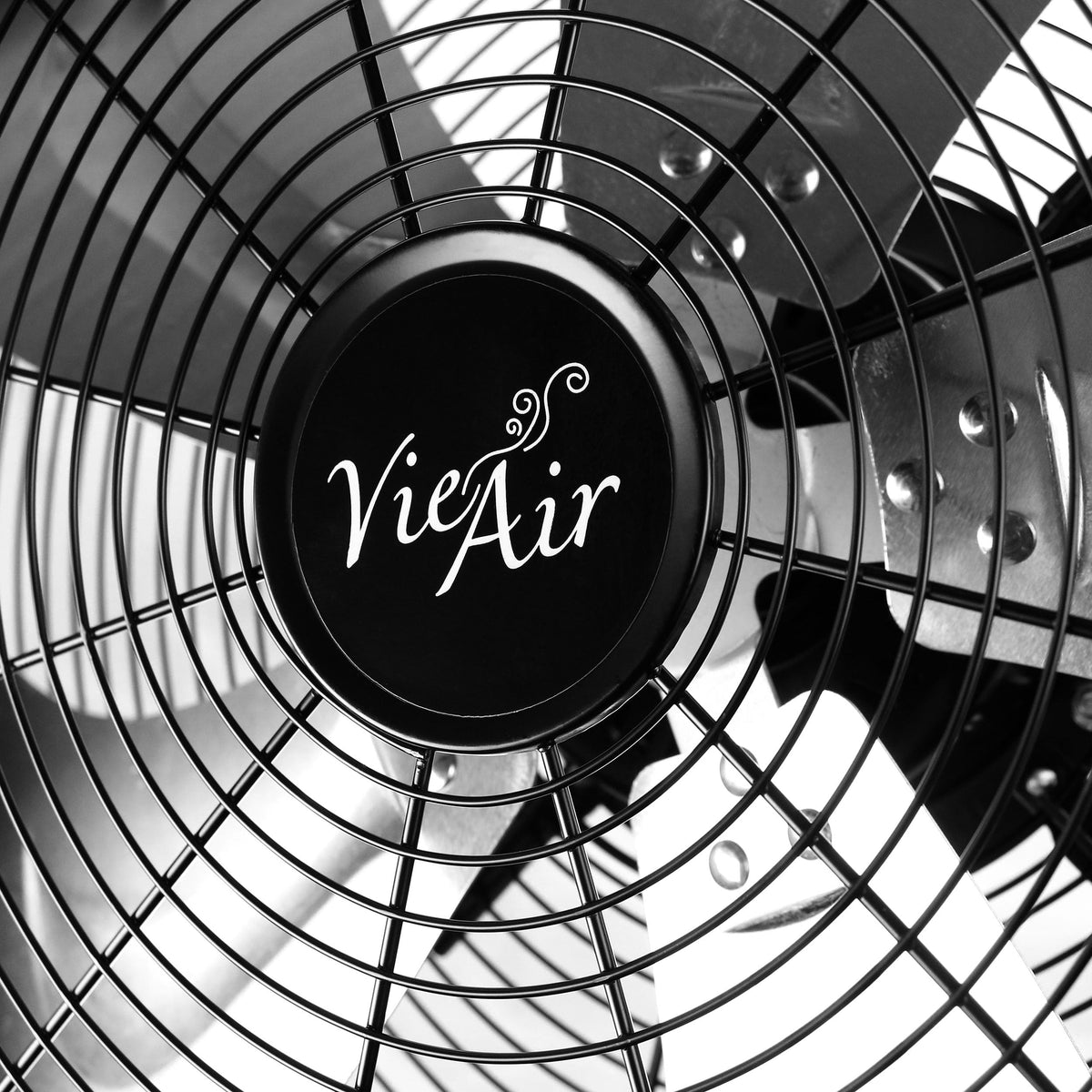 Vie Air VA-20PMC 20 Inch Industrial Metal Drum Fan, 3-Speed 360 Degree Tilting Pedestal