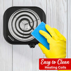 Brentwood 1100-Watt Single Coiled Countertop Electric Burner, Black