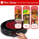 Brentwood Select TS-383DBK 10-Inch Countertop Infrared Single Burner with Digital Touch Controls, Black