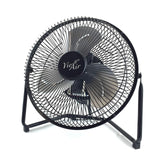 Vie Air VA-9N 9 Inch High Velocity Tilting 3-Speed Metal Floor Fan, Black