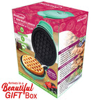 Brentwood TS-2141BL 5-Inch Non-Stick Mini Waffle Maker - Blue, 400W Multi-Use Maker for Waffles, Chaffles & Hash Browns