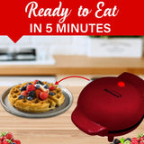 Brentwood TS-2141R Non-Stick 5 Inch Mini Waffle Maker, Red