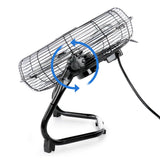 Vie Air 12 Inch Twin Pack Industrial High Velocity All-Metal Floor Fan, 3 Speeds, Black