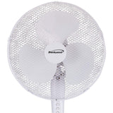 Brentwood Kool Zone F-16SMW 16 in. 3-Speed Oscillating Stand Fan, White