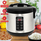 Brentwood RC-5116DS 6-Function Smart Multi-Cooker, 16 Cups Cooked, Stainless Steel