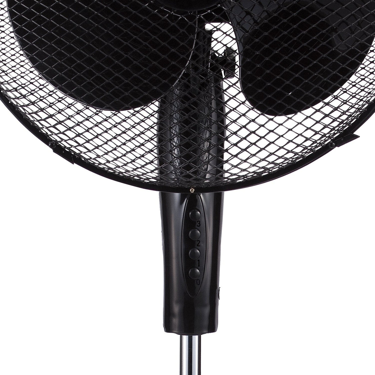Brentwood Kool Zone F-16SMB 16 Inch 3-Speed Oscillating Stand Fan, Adjustable Height, Black