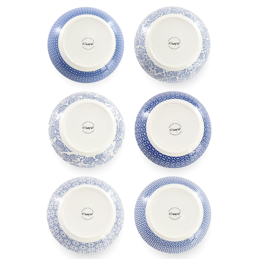 Undersides of the Elama Aurora porcelain bowls
