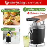 Brentwood J-28BK 200W Electric Citrus Juicer with Ergonomic Lever, Black