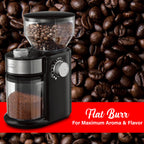 Brentwood CG-2021BK Automatic Burr Coffee Grinder - 8 oz Hopper, 18 Grind Settings, Black