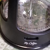 Mr. Coffee French Press Coffee Maker, 28 Oz Glass Carafe with Stainless Steel Mesh Filter and Scoop, Black, Brivio