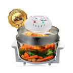 Megachef Multipurpose Halogen Oven Air Fryer – 12-Quart Countertop Convection Oven in White, Bake, Roast, Grill & Air Fry