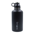 Brentwood GeoJug G-1064BK 64 oz stainless steel vacuum-insulated water bottle in black with flip-and-sip lid