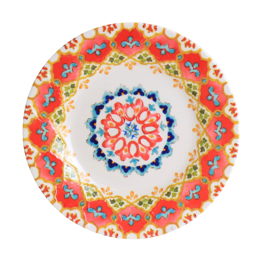 Laurie Gates California Designs Tamayo 12-Piece Melamine Dinnerware Set, Service for 4, Multi-Color