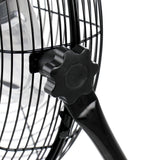 Vie Air 12 Inch Twin Pack Industrial High Velocity All-Metal Floor Fan, 3 Speeds, Black