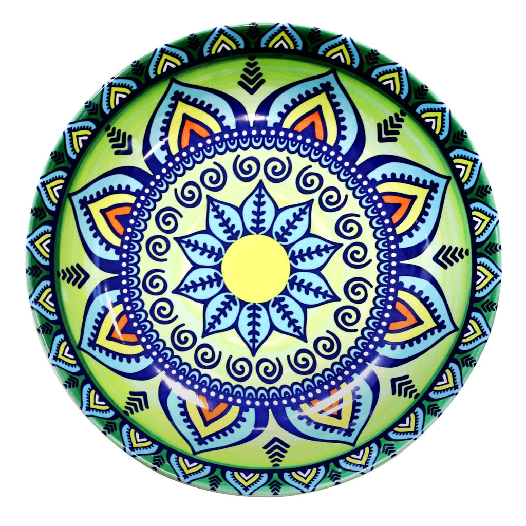 Elama Zen Green Mozaik 16-Piece Stoneware Dinnerware Set – Bohemian Mosaic | Service for 4