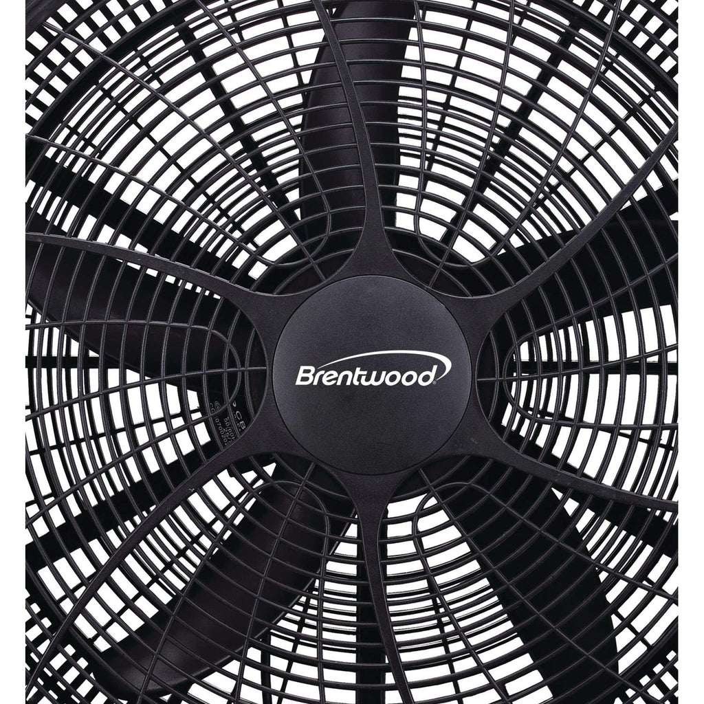 Brentwood Kool Zone F-20BKR 20 Inch High Velocity Floor Fan with 3 Speeds, Black