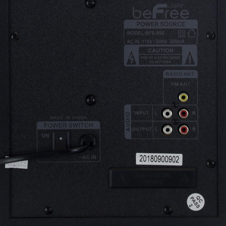 beFree Sound BFS-99X 2.1 Channel Bluetooth Speaker System, Red