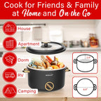Brentwood HP-3250BK 2.5 Liter Multi-Function Electric Hot Pot Cooker with Ceramic Nonstick - Black