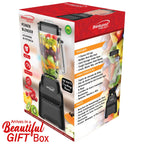 Brentwood Select JBS-500BK 500W 10-Speed Countertop Blender with 42oz Glass Jar, Black - Pulse Button, Dishwasher-Safe Parts
