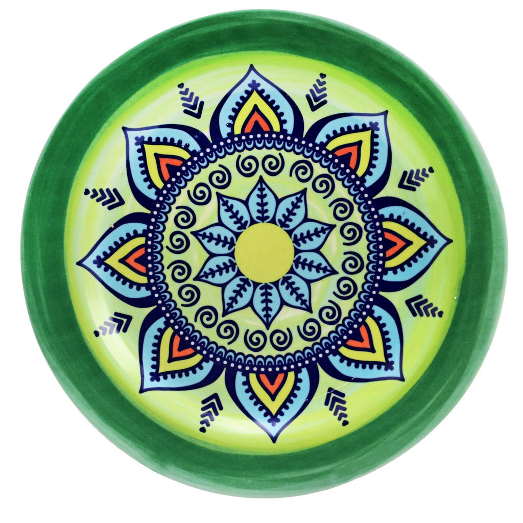 Elama Zen Green Mozaik 16-Piece Stoneware Dinnerware Set – Bohemian Mosaic | Service for 4