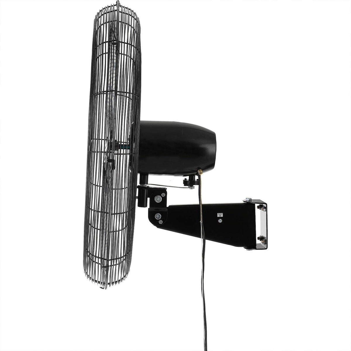Vie Air 30-Inch Wall Mountable Oscillating Fan – 3-Speed Heavy-Duty Commercial Tuxedo Black