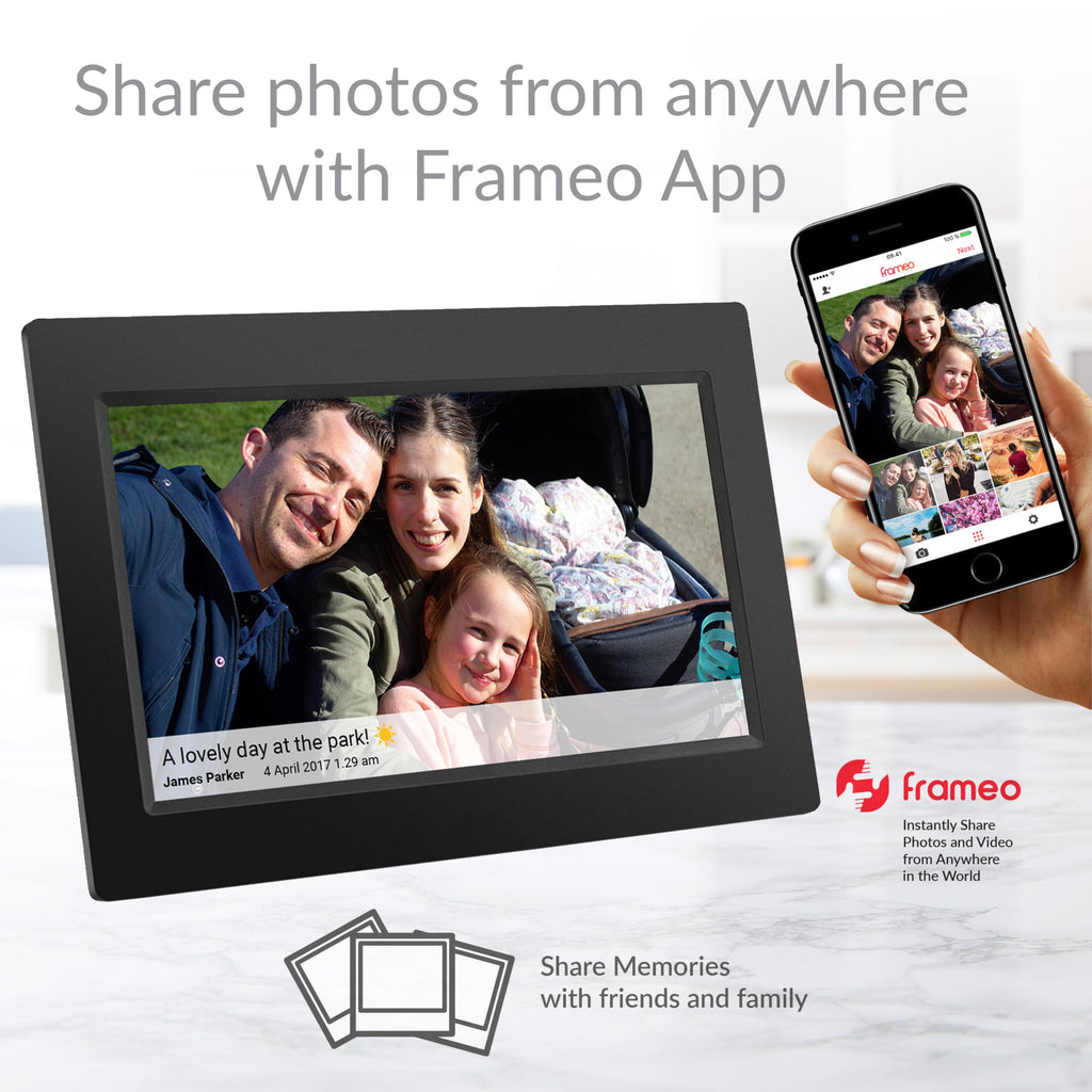 Supersonic 10-Inch Smart WiFi Digital Photo Frame with 16GB Storage, Black