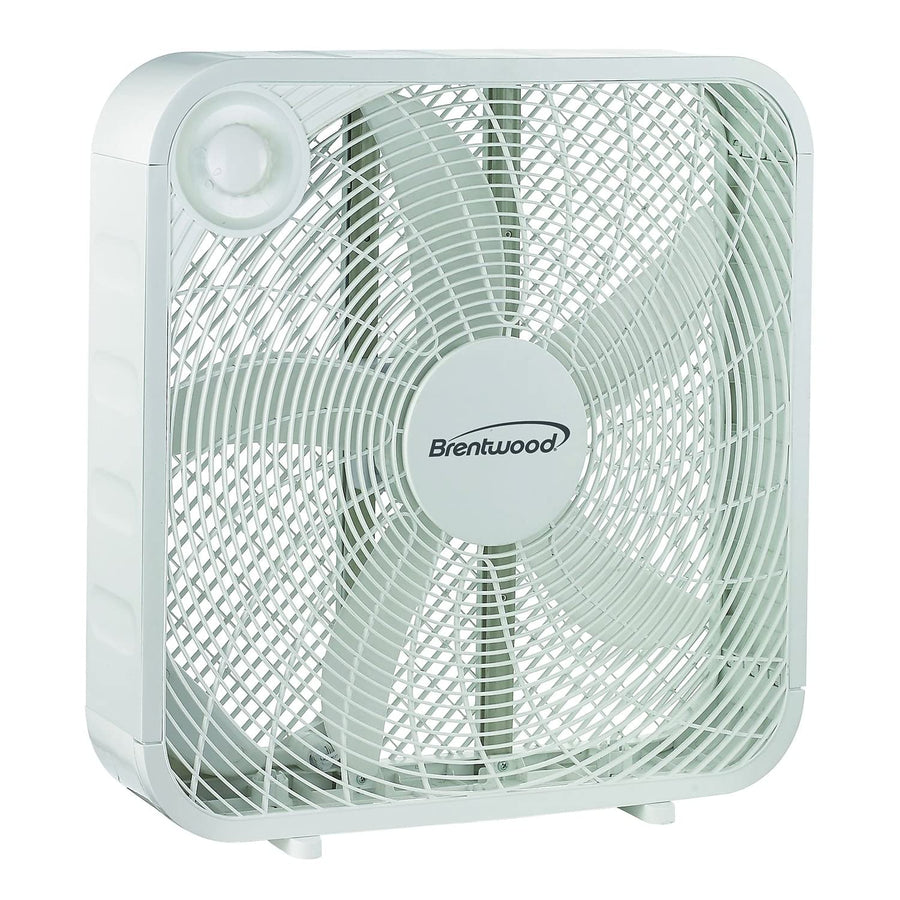 Brentwood Kool Zone F-20SW 20 in. 3-Speed Box Fan, White