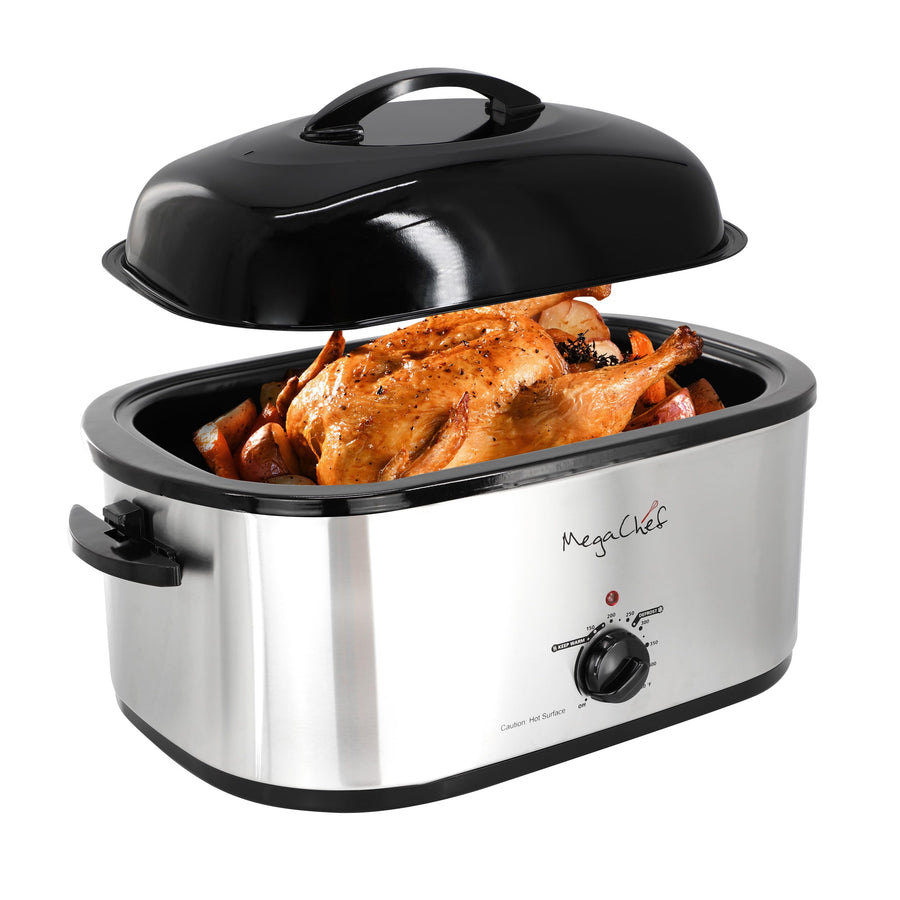 MegaChef 22 Quart Electric Roaster Oven with High-Dome Self-Basting Lid