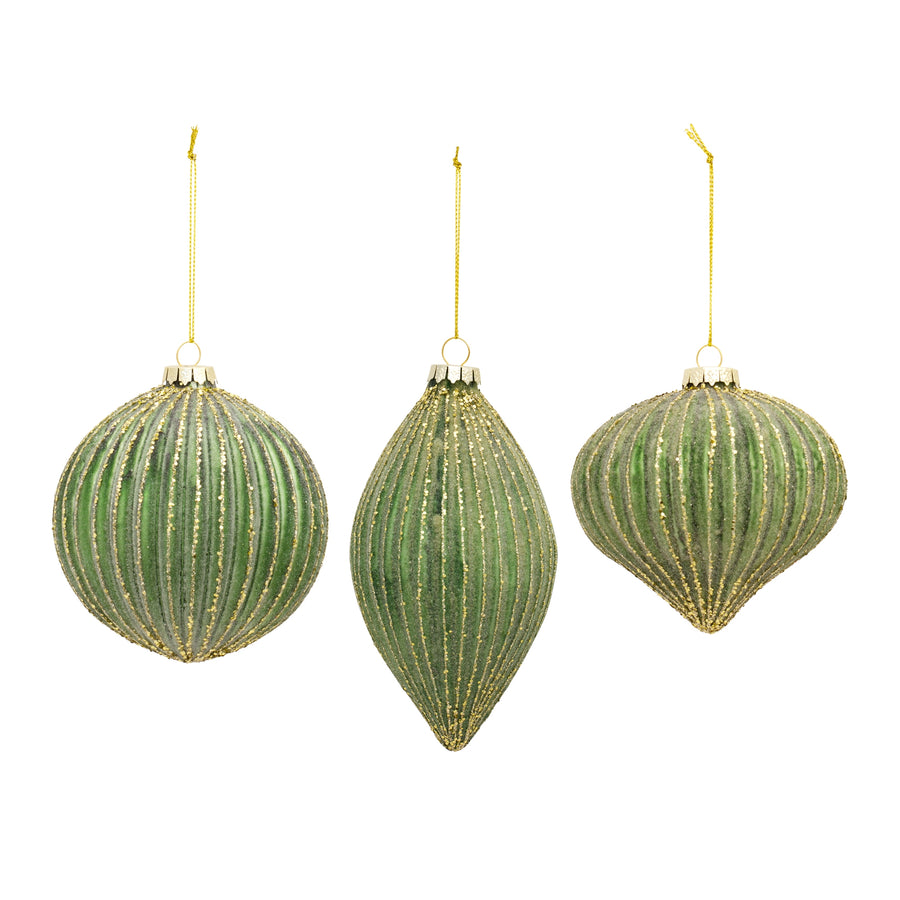 Ribbed Green Ornaments product photo 4