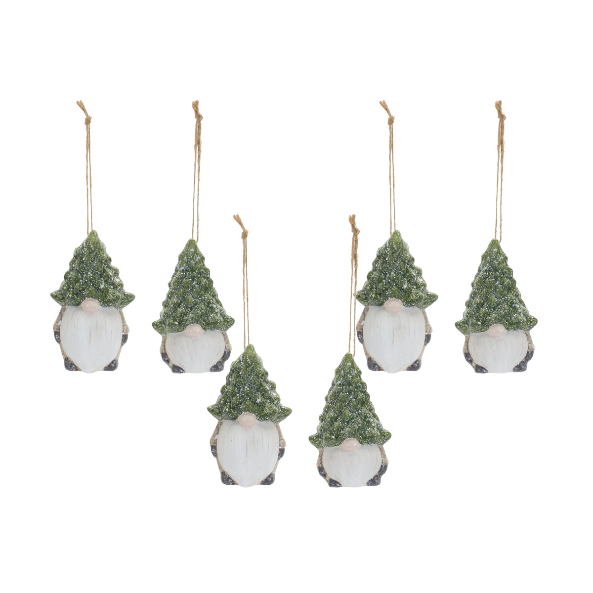 Terra Cotta Gnome Ornament Set of 6