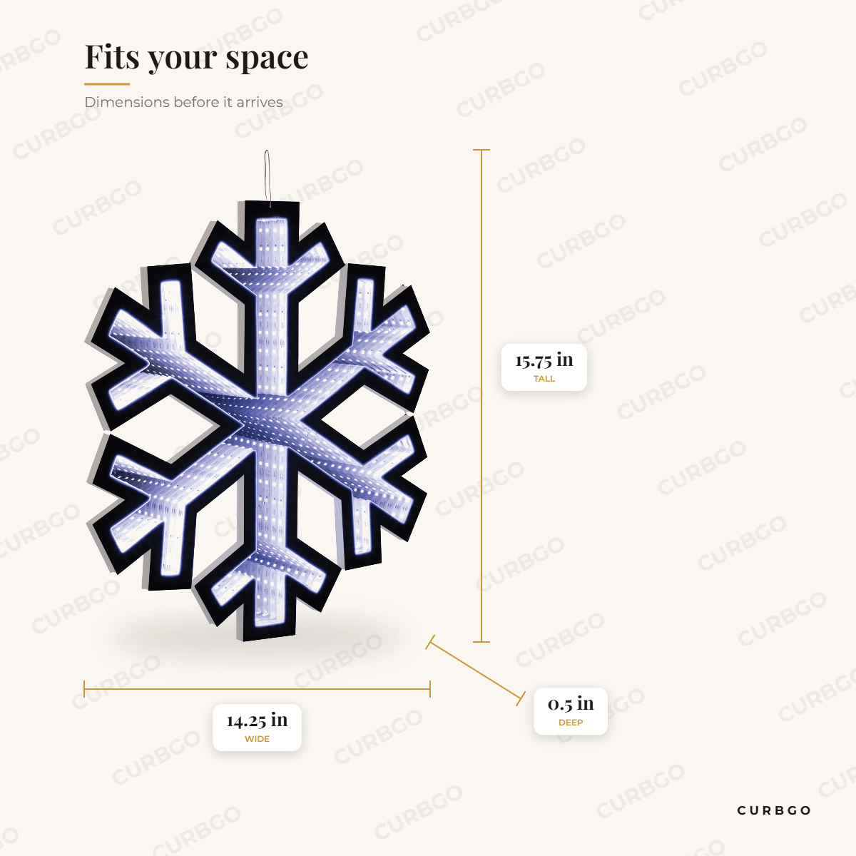 Dimensions: 14.25 in wide, 15.75 in tall, 0.5 in deep