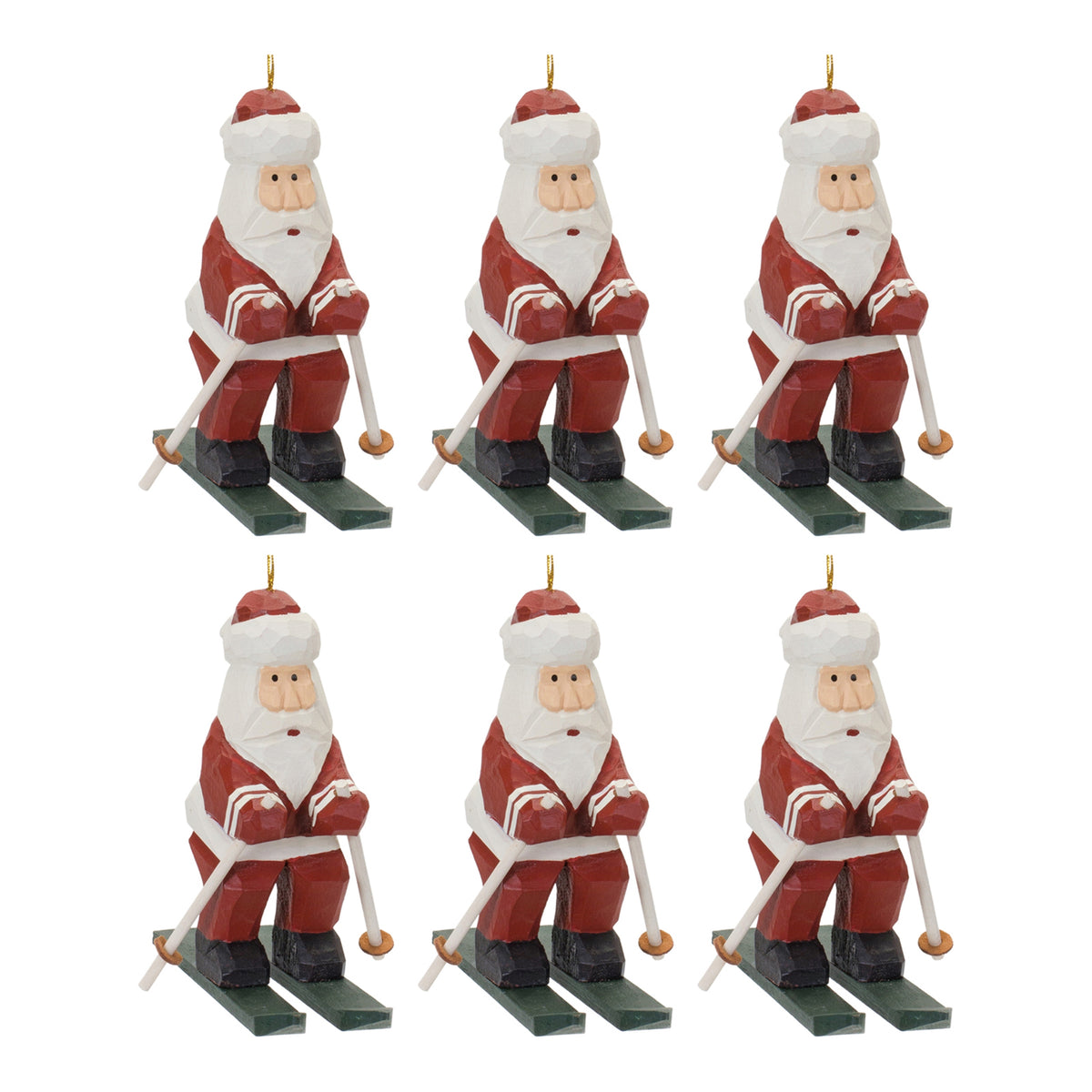 Santa on Skis Ornament Set photo 3