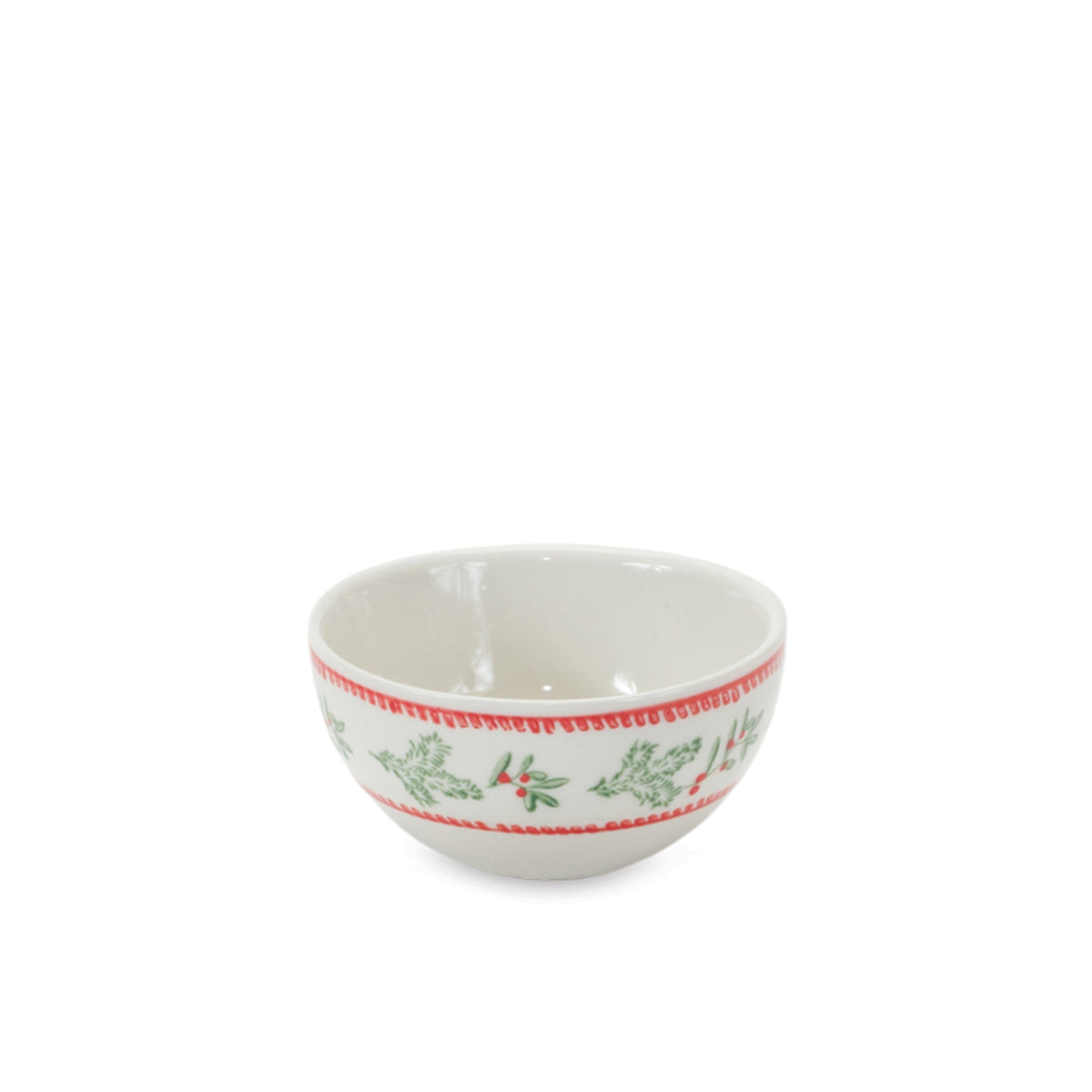 Stoneware Mistletoe Bowl (Set of 3)
