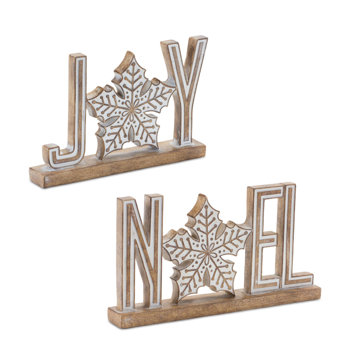 Joy and Noel Tabletop Sign Set of 4