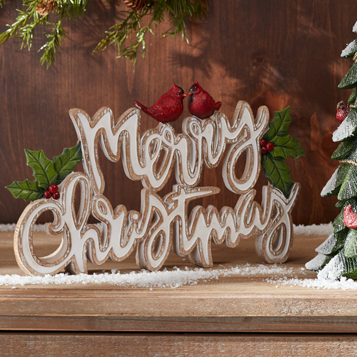 Merry Christmas Tabletop Sign Set of 2 product photo 2