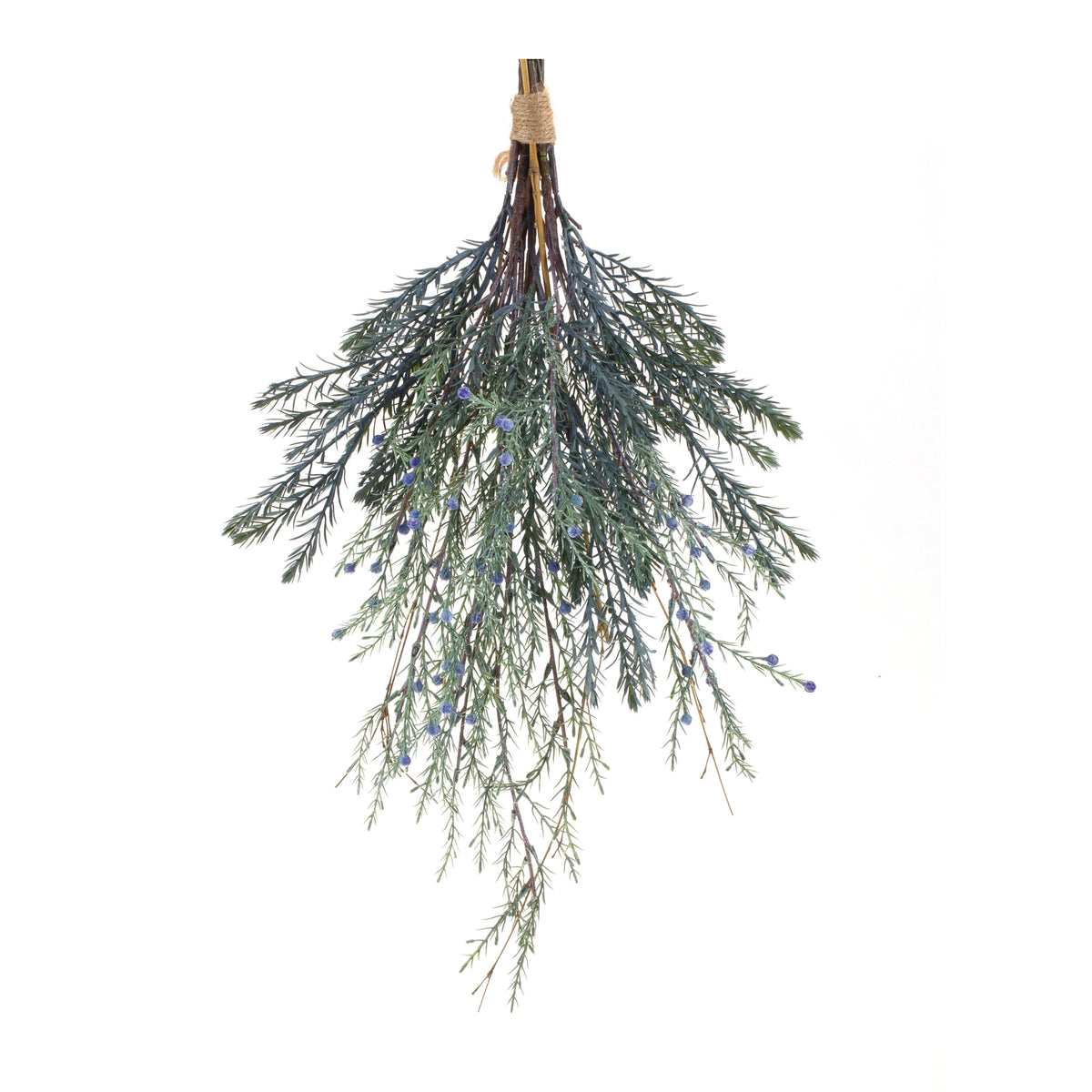 Mixed Pine Bundle Swag 23.25 in - Blue and Green with Berry Accents, Wall and Door Christmas Swag
