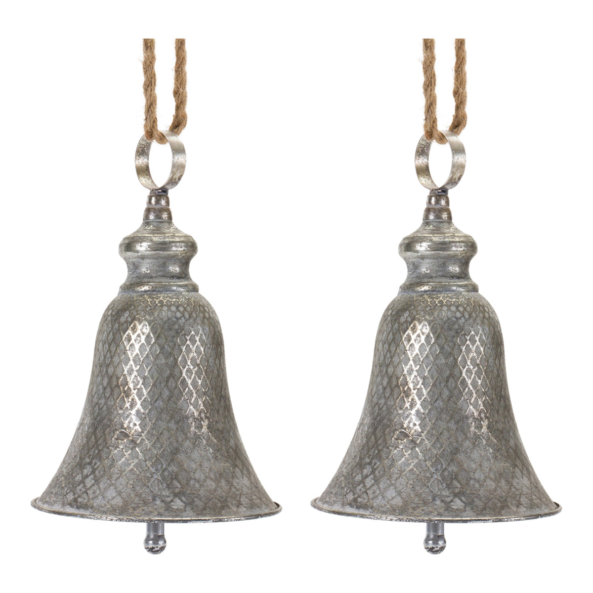 Rustic Metal Bell Ornament Set of 2 product photo 4